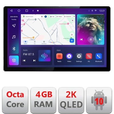 Navigatie Opel Grandland X Crossland X 2016-2020 Qled 2K Octa Core 4+64 LTE 4G DSP Wifi 5Ghz android auto carplay radio gps internet Kit-+EDT-E413-2K