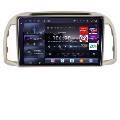 Navigatie Nissan Micra 2002-2010 Android radio gps internet 8 core QLED 2K 12+256GB 360 Edotec