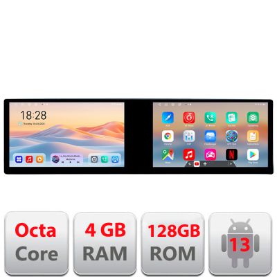 Navigatie Audi A4 B6 Kit-050 Edotec 2 ecrane  8 core 4+128 21.6 inch Incell android Wifi 5Ghz gps internet