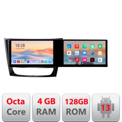 Navigatie Mercedes W211 W219 Kit-090 Edotec 2 ecrane  8 core 4+128 21.6 inch Incell android Wifi 5Ghz gps internet  Cor