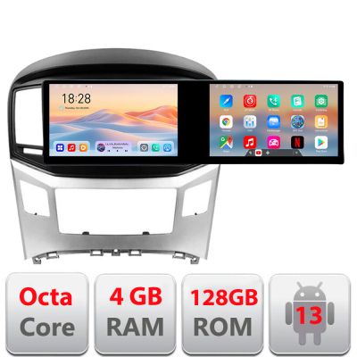 Navigatie Hyundai H1 Starex 2016- Kit-h1 Edotec 2 ecrane  8 core 4+128 21.6 inch Incell android Wifi 5Ghz gps internet