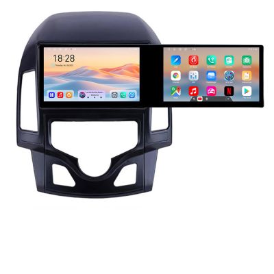 Navigatie Hyundai I30 2009-2012 clima automata Kit-i30automatic Edotec 2 ecrane  8 core 4+128 21.6 inch Incell android Wifi 5Ghz gps internet et