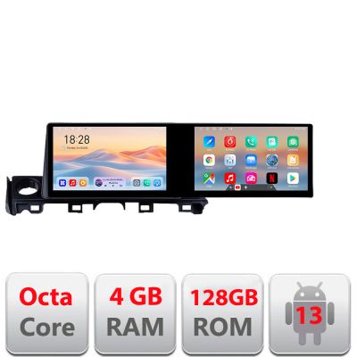 Navigatie Mazda 6 2018-  Edotec 2 ecrane  8 core 4+128 21.6 inch Incell android Wifi 5Ghz gps internet  Co