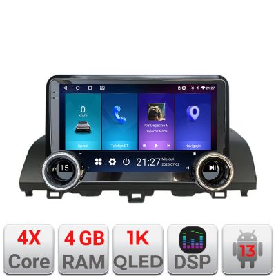 Navigatie Honda Accord 2019-2022 dedicata Android cu butoane radio gps internet 4+64 InCell display Qled 1K Rockchip Kit-+EDT-E211-RK