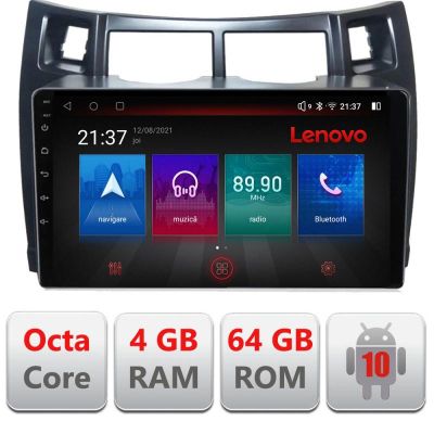 Navigatie Toyota Yaris 2008-2011 E-YARIS08 Octa Core cu Android Radio Bluetooth Internet GPS WIFI DSP 4+64GB 4G RESIGILAT