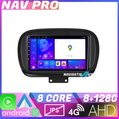 Navigatie Fiat 500 2014 KIT 539 EDOTEC-LITE Android Ecran 720P Octa Core 8 128 Carplay