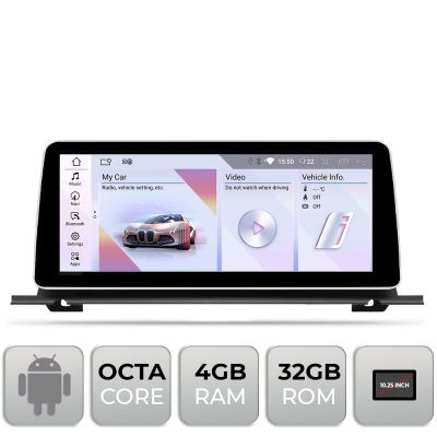 Navigatie BMW Seria 5 F07 GT 2010-2011 cu ecran CIC Android ecran 10.25" 4+32 4G BT