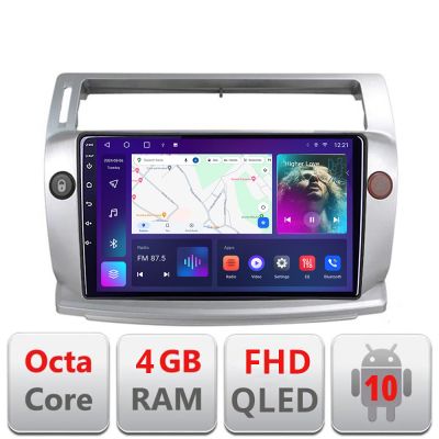 Navigatie Citroen C4 Quad Core B-088 Android Ecran QLED octa core 4+64 carplay android auto KIT-088+EDT-E309V3