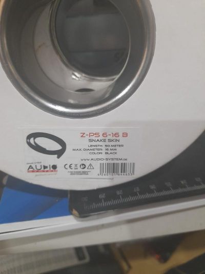 TRESA (PIELE DE SARPE) 6-16 NEGRU 1metru liniar