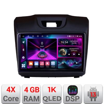 Navigatie Isuzu D-Max Quad Core A-2234  4+64 InCell Display 1K Android Waze USB Navigatie Internet Youtube Radio