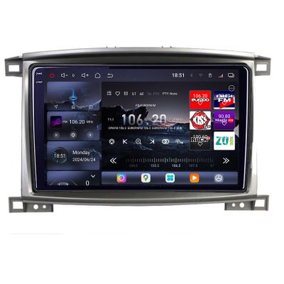 Navigatie Toyota Land Cruiser L100 2002-2008 Edotec Kit-L100 8 core QLED 2K 16+512GB 360 Android Waze USB Navigatie Internet Youtube Radio