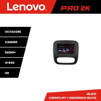 Navigatie Renault Trafic 2014-2017 Lenovo Kit-rt09 8 core QLED 2K 4+64 360 Android Waze USB Navigatie Internet Youtube Radio v2