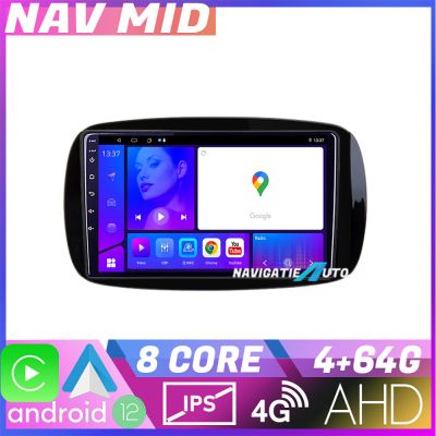 Navigatie Smart For Two 2015 KIT Smart15 EDOTEC-LITE Android Ecran 720P Octa Core 4+32 Carplay