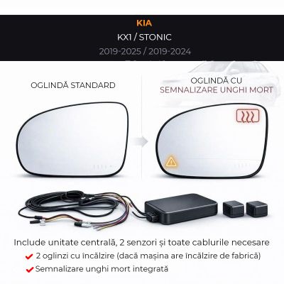 Oglinda dedicata Kia-9 2019-2025 Kia KX1 2019-2024 Kia Stonic BSD Blue Mirror