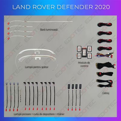 Lumini Ambientale NIGHTVIBE Land Rover Defender 2020- set complet control telefon sau sistem original