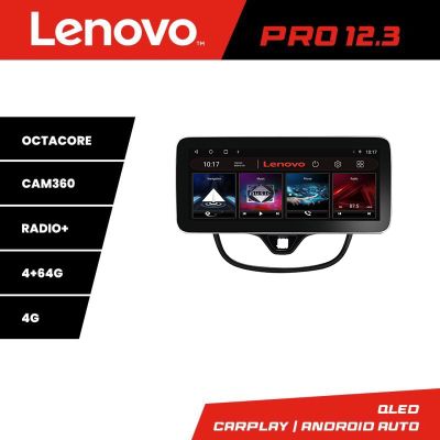 Navigatie Opel Karl 2017- K-karl Lenovo PRO 4+64 12.3 inch qled android 4G DSP gps internet  8Core