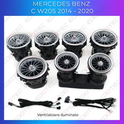 Lumini Ambientale NIGHTVIBE Mercedes W205-02+07 2014-2020 dedicat ventilatoare iluminate control telefon sau sistem original