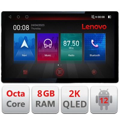 Navigatie Nissan Micra 2014-2024 ecran 13" 2K 8+128 Android Waze USB Navigatie 4G 360 Toslink Youtube Radio KI