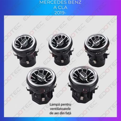 Lumini Ambientale NIGHTVIBE ventilatoare fata Mercedes A W177 CLA W118 control pe sistemul original sau telefon