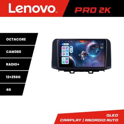 Navigatie Hyundai Kona Lenovo Kit-1058 8 core QLED 2K 12+256 360 Android Waze USB Navigatie Internet Youtube Radio