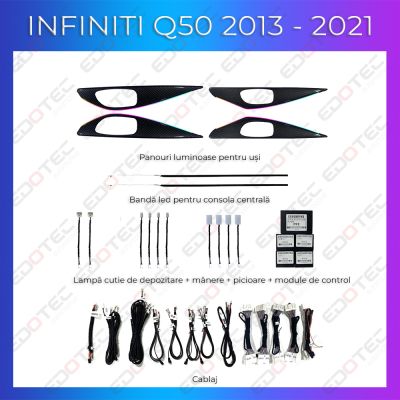 Lumini Ambientale NIGHTVIBE Inifnity Q50 2013-2021 set complet control telefon sau sistem original