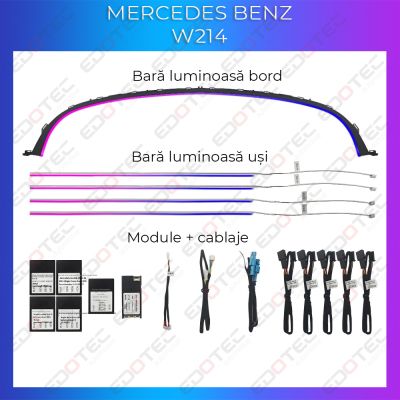 Lumini Ambientale NIGHTVIBE Mercedes Benz W214 set complet control telefon sau sistem original