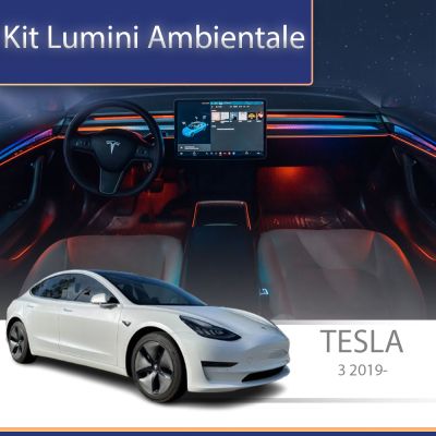 Lumini Ambientale NIGHTVIBE Tesla Model 3 2019-2020 set complet control telefon