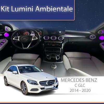 Lumini Ambientale NIGHTVIBE spatar scaune Mercedes C W205 GLC X253 control pe sistemul original sau telefon