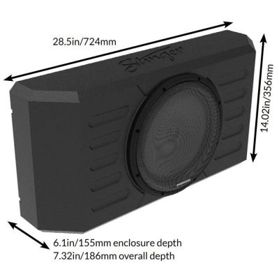 Subwoofer cu difuzor de 12", dedicat usa spate JEEP WRANGLER JK/JKU AND JL/JLU, 400 W RMS, Phoenix Gold