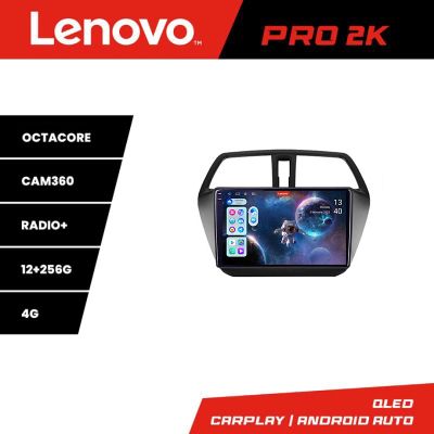 Navigatie Suzuki S-Cross  Lenovo Kit-337 8 core QLED 2K 12+256 360 Android Waze USB Navigatie Internet Youtube Radio