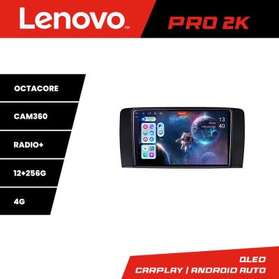 Navigatie Mercedes Clasa R Lenovo Kit-215 8 core QLED 2K 12+256 360 Android Waze USB Navigatie Internet Youtube Radio