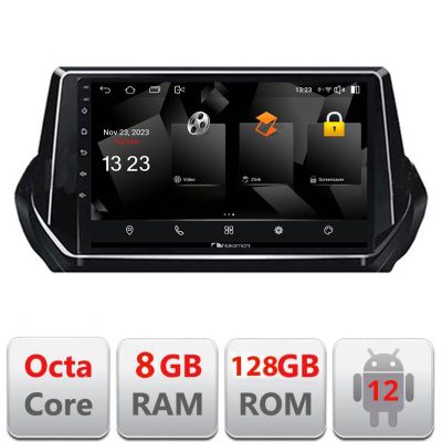 Navigatie Peugeot 2008 2020- Android radio gps internet 8+128 carplay android auto