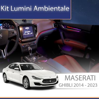 Lumini Ambientale NIGHTVIBE Maserati Ghibli  Quattroporte 2013-2022 set complet control telefon sau sistem original