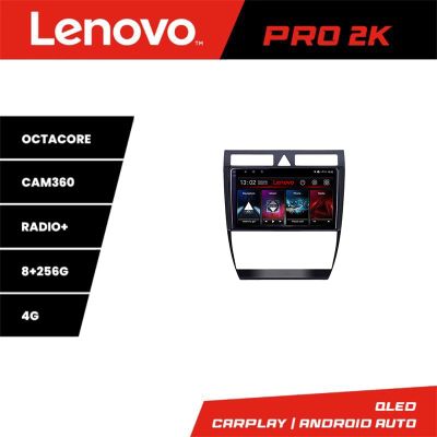 Navigatie Audi A6  Lenovo Kit-102 8 core QLED 2K 8+256 360 Android Waze USB Navigatie Internet Youtube Radio