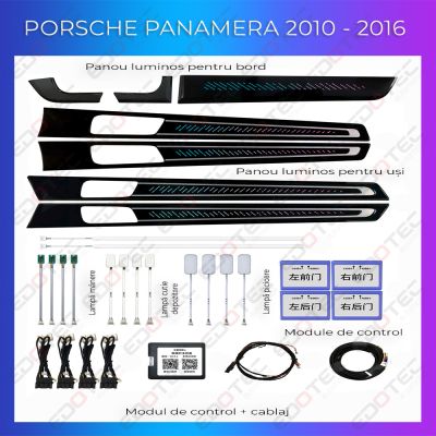 Lumini Ambientale NIGHTVIBE Porsche Panamera 2010-2016 set complet cu trimuri control telefon sau sistem original