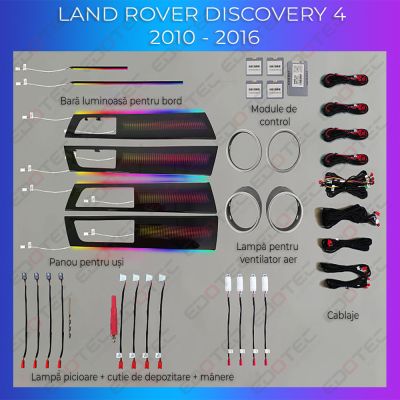 Lumini Ambientale NIGHTVIBE Land Rover Discovery 4 set complet control telefon sau sistem original