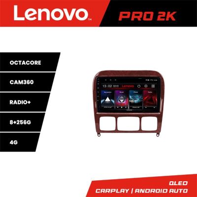 Navigatie Mercedes Clasa S 1998-2005 Lenovo Kit-220 8 core QLED 2K 8+256 360 Android Waze USB Navigatie Internet Youtube Radio