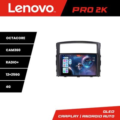 Navigatie Mitsubishi Pajero Lenovo Kit-452 8 core QLED 2K 12+256 360 Android Waze USB Navigatie Internet Youtube Radio