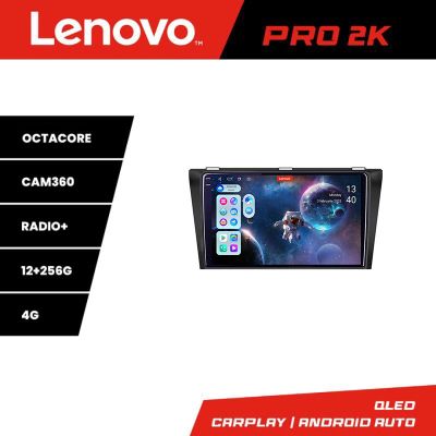 Navigatie Mazda 3 2004-2009 Lenovo Kit-161 8 core QLED 2K 12+256 360 Android Waze USB Navigatie Internet Youtube Radio
