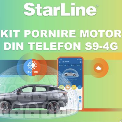 Kit pornire motor Chevrolet Camaro gen 5 2010-2015, aplicatie telefon 4G (montaj inclus) - Starline S9 v2 4G