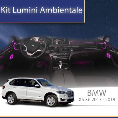 Lumini Ambientale NIGHTVIBE BMW X5 X6 (F15 F16) 2014-2019 dedicat set complet control telefon sau sistem original