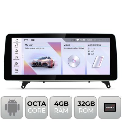Navigatie BMW X5 X6 E70 E71 2007-2008 cu ecran CCC Android ecran 10.25" 4+32 4G BT