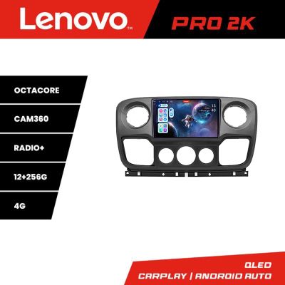 Navigatie Opel Movano, Renault Master 2010-2021 Android radio gps internet 8 core QLED 2K 12+256 360GB 4-Core Lenovo v2