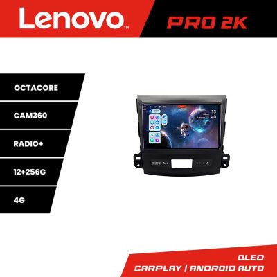 Navigatie Mitsubishi Outlander 2010 Lenovo Kit-056 8 core QLED 2K 12+256 360 Android Waze USB Navigatie Internet Youtube Radio