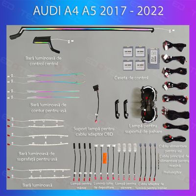 Lumini Ambientale NIGHTVIBE Audi A4 A5 2017-2022 set complet control telefon sau sistem original