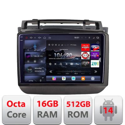 Navigatie VW Touareg 2012-2019 Edotec Kit-1142 8 core QLED 2K 16+512GB 360 Android Waze USB Navigatie Internet Youtube Radio