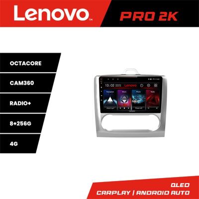 Navigatie Ford Focus 2 Automat Lenovo Kit-140-automatic 8 core QLED 2K 8+256 360 Android Waze USB Navigatie Internet Youtube Radio