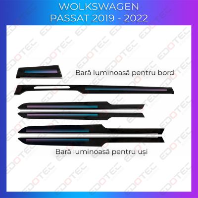 Lumini Ambientale NIGHTVIBE VW Passat 2016-2022 trimuri control telefon sau sistem original