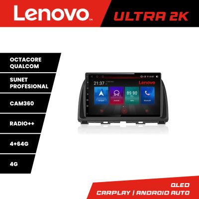 Navigatie Mazda CX-5 2012-2016 Lenovo Kit-212 cu Android Internet Bluetooth Radio GPS WIFI 8 core QLED Qualcomm 4+64 360GB