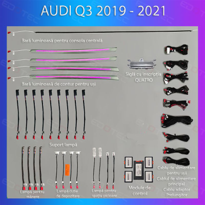 Lumini Ambientale NIGHTVIBE Audi Q3 2019-2023 set complet control telefon sau sistem original